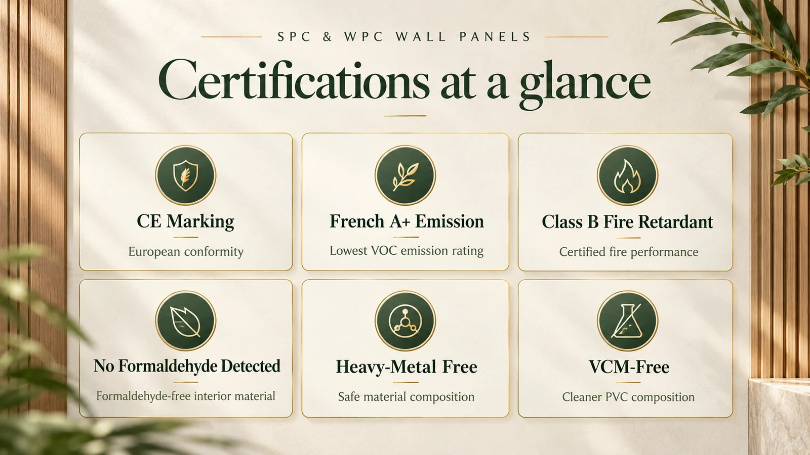 Wall panel certification overview graphic