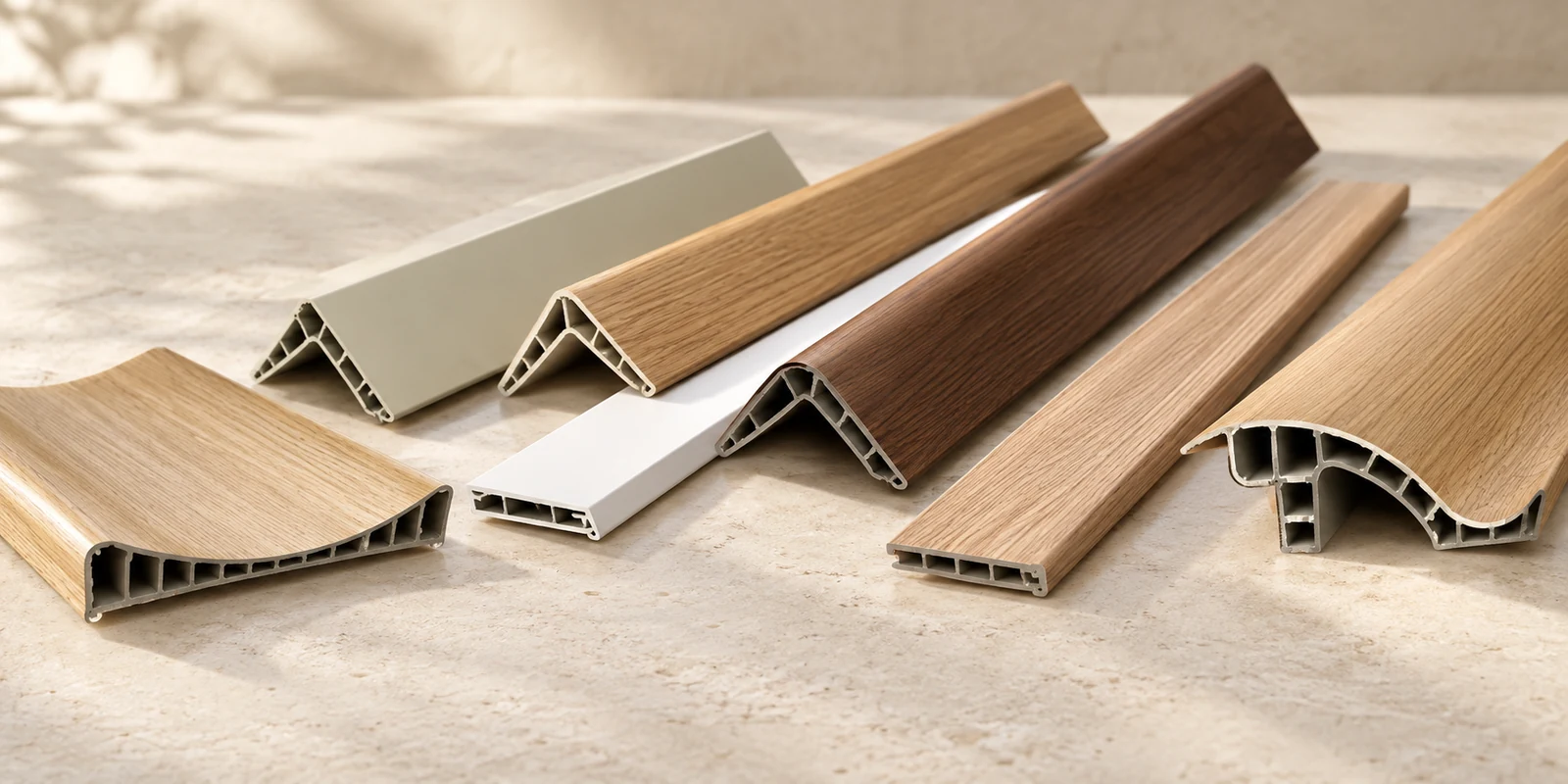Decorative trim profiles in coordinated finishes